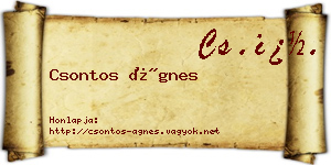 Csontos Ágnes névjegykártya